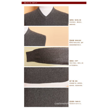 Yak Lã / Cashmere V Neck Long Sleeve Sweater / Vestuário / Vestuário / Malhas